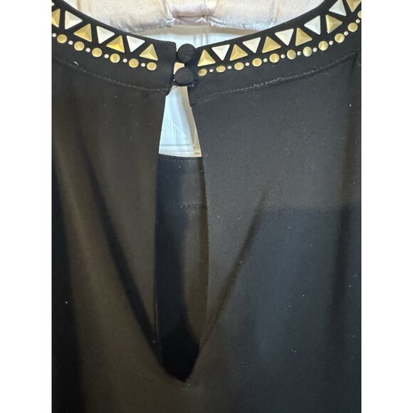 WHBM Dress M Medium 6 8 10 Studded Gold Silver Black Sleeveless Washable - Picture 12 of 15